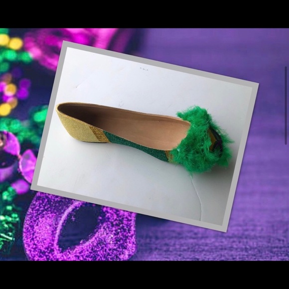 Women’s Custom Mardi Gras Inspired Ballet Shoes - Picture 4 of 8